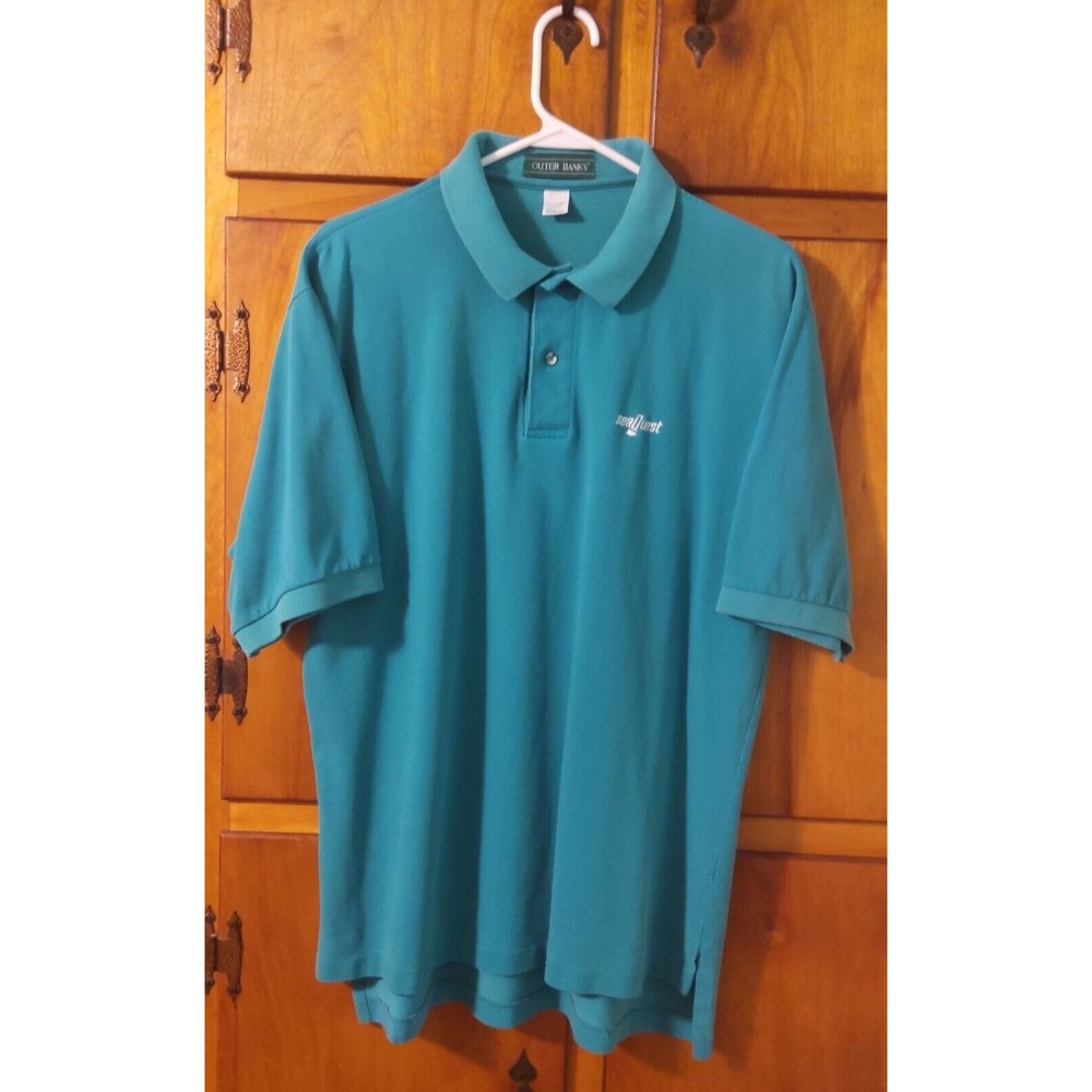 Men's Larger Polo SeaQuest Outer Bank Shirt Color Green